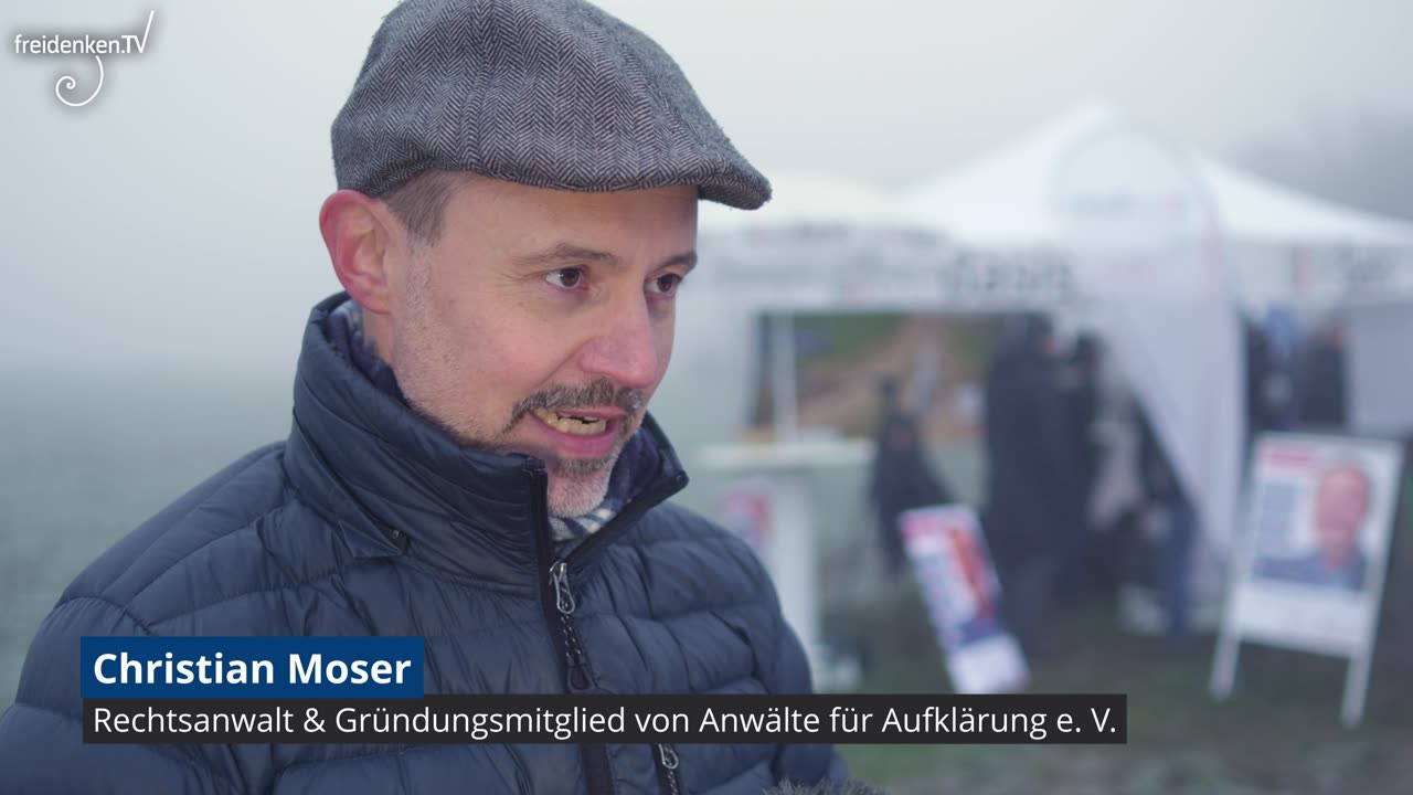 Aufstehn für den Frieden, Clay-Kaserne Wiesbaden - Interview mit RA Christian Moser