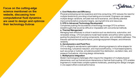 Focus on the cutting-edge science mentioned on the website