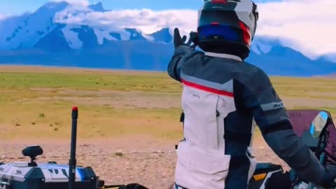 Bike on snow mountains | #trending #snow #Sportsbike #rider #mountains #motovlog