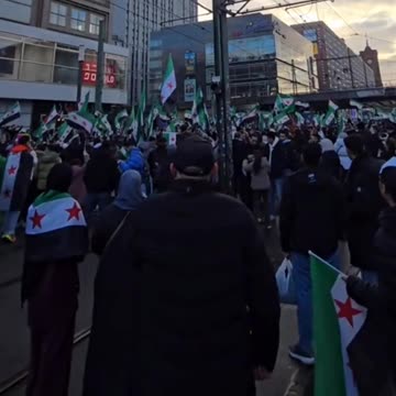 Syrian Muslims outside Berlin's Christmas markets. Yet another huge provocation.