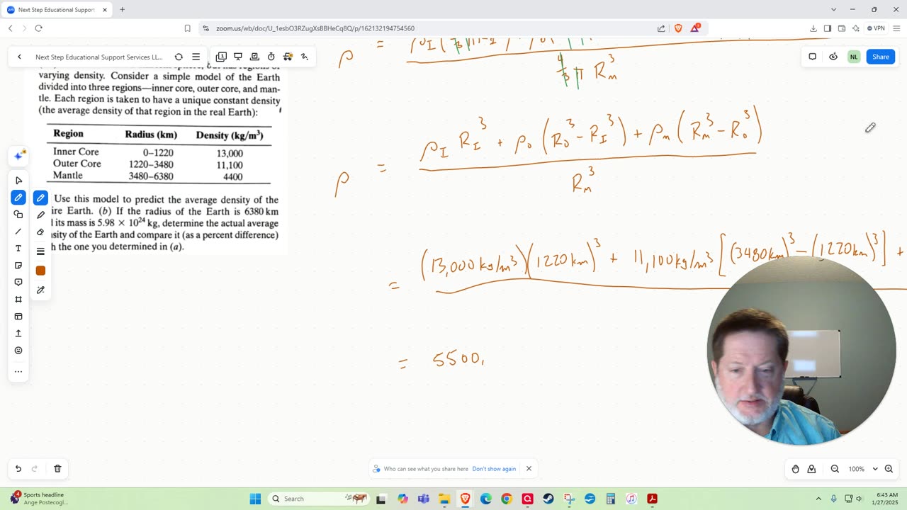 Estimating Earth's Average Density