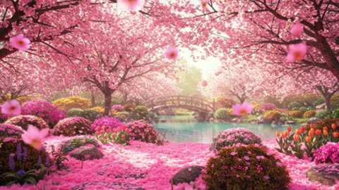 1 Hour 20 Minutes of Relaxing Spring Garden Music Peace & Calm