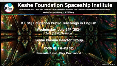 Keshe Plasma Reactor Group 2024-07-24-T1