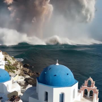 Santorini Volcano Explanation 🌋 🥲