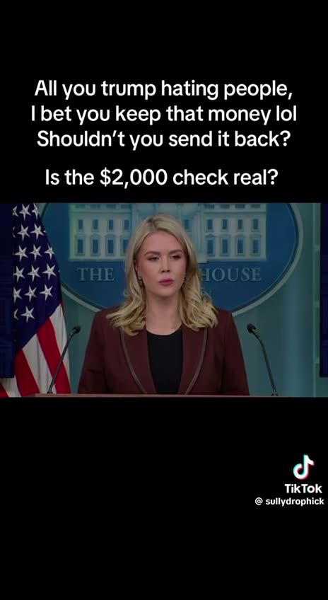 Is the 2000 check for real? | Reporter asks