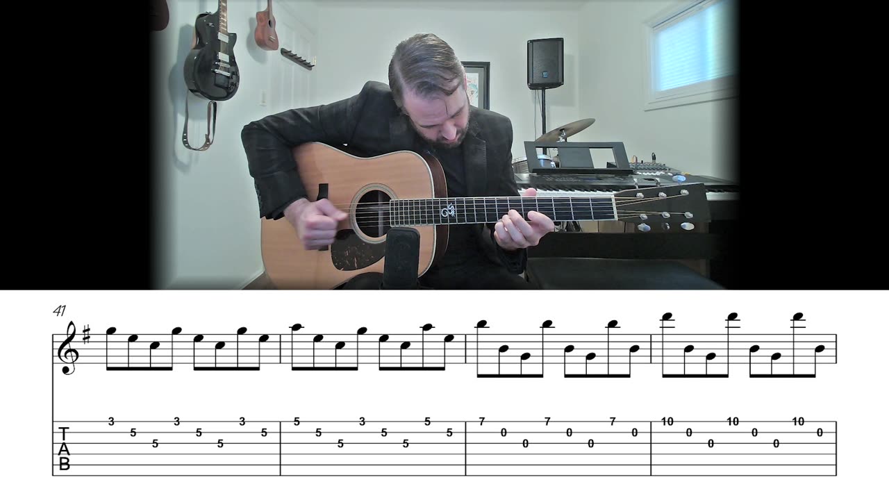 Going Down the Road Feeling Bad - Bluegrass Crosspicking Guitar Lesson (Sheet Music + TAB)