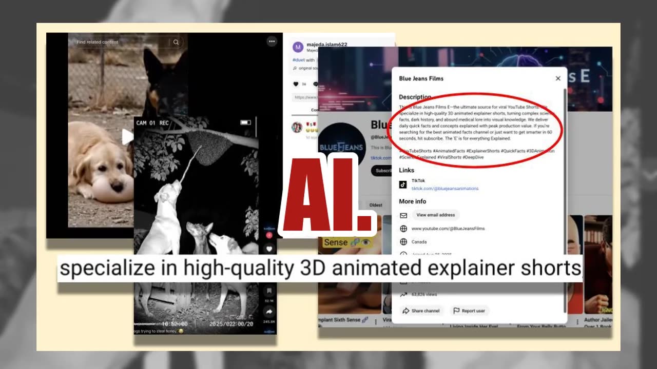 Fact Check: FAKE Video Shows Dogs Trying To Steal Honey & Getting Stung By Bees -- It's AI