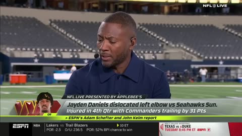 NFL LIVE | "This was malpractice by Dan Quinn" - Ryan Clark on Jayden Daniels' injury vs. Seahawks