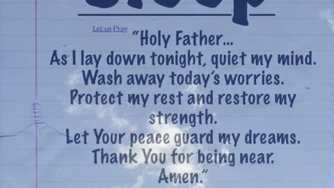 Bedtime Prayer for Peaceful Sleep | Night Prayer for Rest