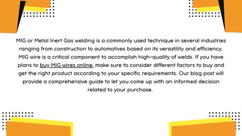 Buy MIG Wires Online