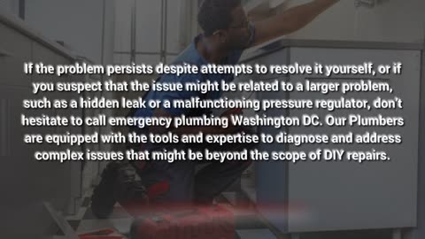 Low Water Pressure Contact Emergency Plumbing Washington DC