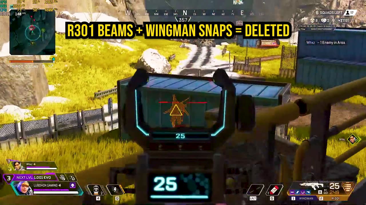 Wattson 1v3 Wipe with R301 & Wingman | Apex Legends Worlds Edge