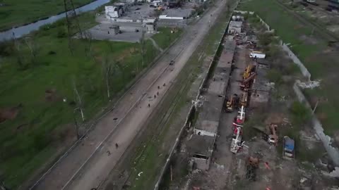 Ukraine War Combat Footage: 'Azovstal After Liberation. Aerial View. Col. Cassad'