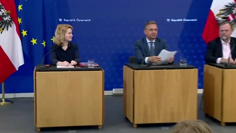 Pressefoyer nach dem Ministerrat