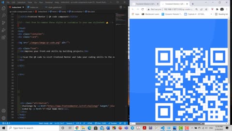 QR code super easy frontend mentor NEWBIE challenge