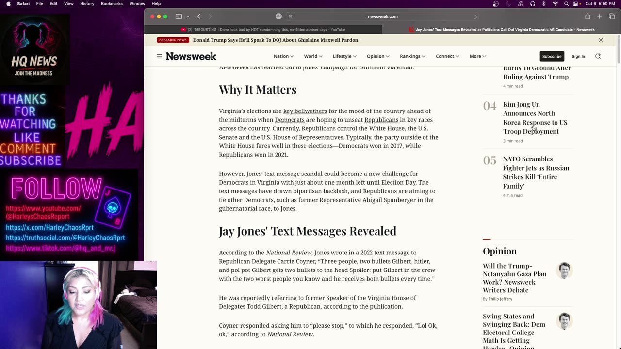 Jay Jones’ Texts Revealed | Virginia Democrat Faces Backlash | Harley Chaos Report