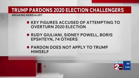 President Trump pardons 2020 election challengers