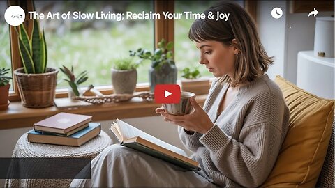 The Art of Slow Living: Reclaim Your Time & Joy #JoyfulLife #StressReduction #wellbeing #slowliving