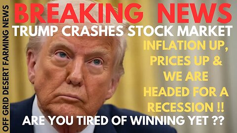 Breaking News: Trump Tariffs Crashes The Stock Market, The Worse It Yet To Come..