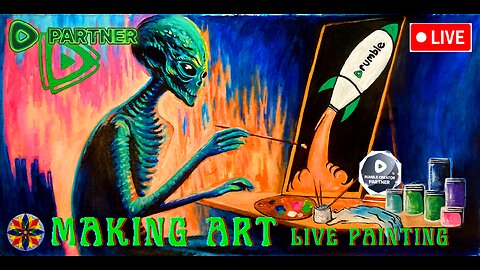 Live Painting - Making Art 1-18-26 - Bitcoin Rumble Alien