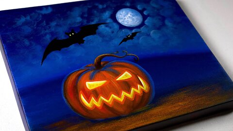 Halloween Painting tutorial _ Halloween Painting
