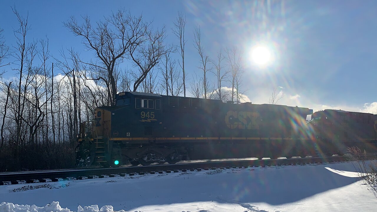 Good sized CSX Train led by engine 945