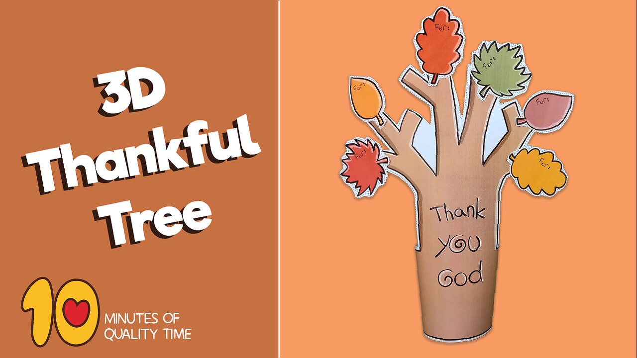 Thanksgiving 3D Thankful Tree Craft