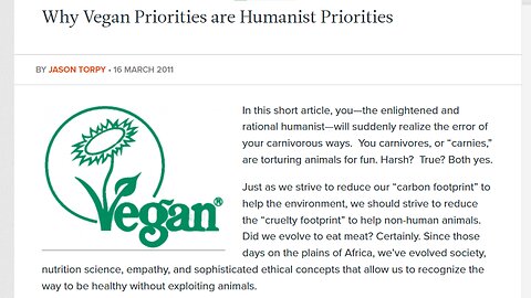 VEGAN DEATH KILL CULTS ARE AT THE TOP OF THE SECULAR HUMANISTS PRIORITIES "Look at Saturnian Sunflower in the Thumbnail"