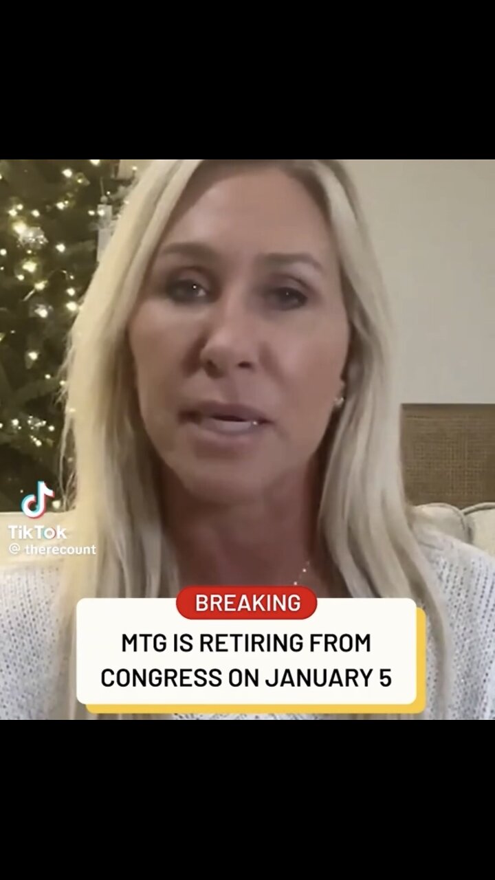 MTG RETIRING FROM CONGRESS ON JAN. 5, 2026