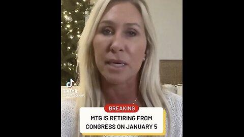 MTG RETIRING FROM CONGRESS ON JAN. 5, 2026