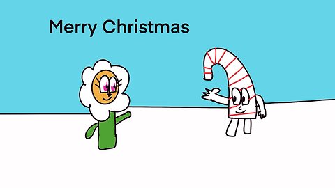 Candy cane and flower Christmas