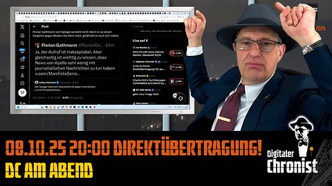 Aufzeichnung vom 08.10.25 Direktübertragung! DC am Abend