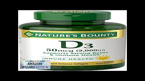 Nature's Bounty Vitamin D Immune Support Vitamin Supplement 2000 IU 50 mcg Review