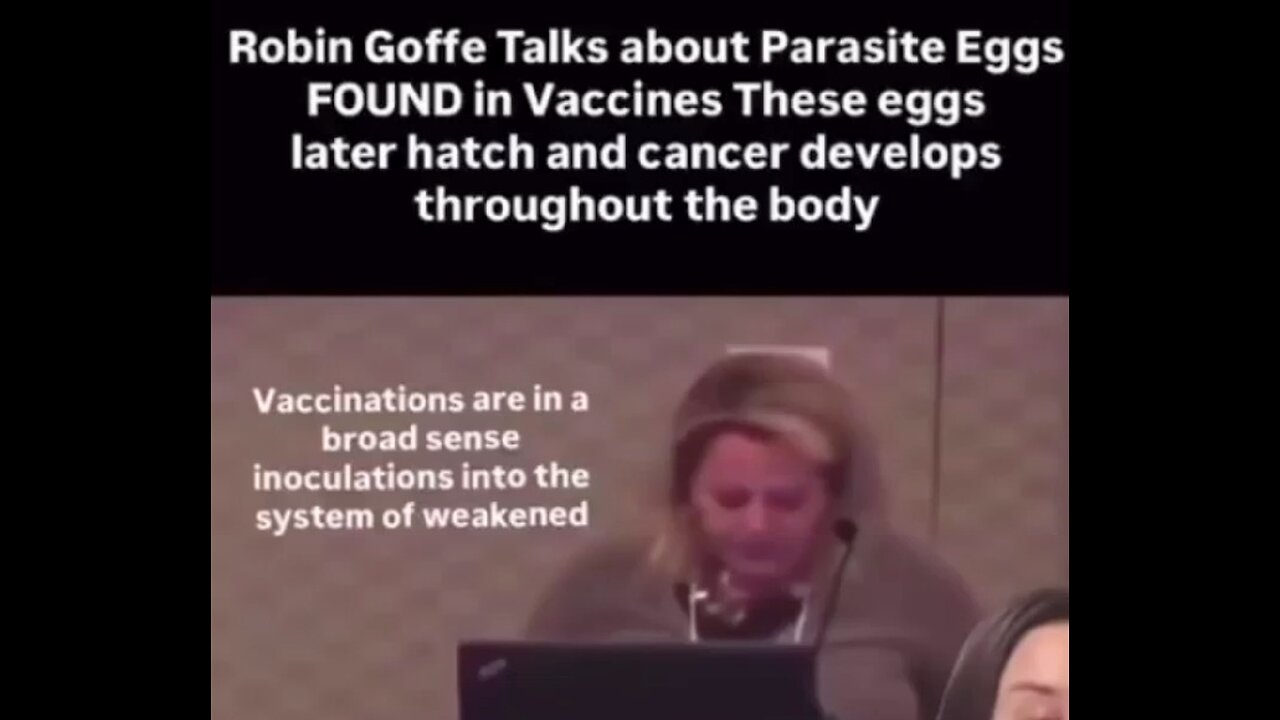 Horror: Robin Goffe claims parasite eggs are found in vaccines