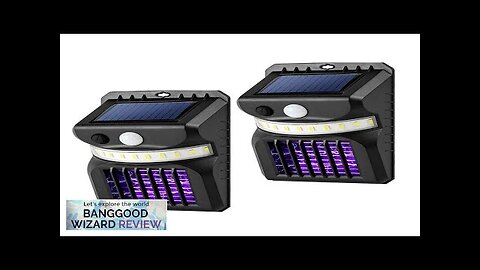 Outdoor 26 LED Solar Lights Mosquito Bug Zapper Garden Wall Light 365nm Review