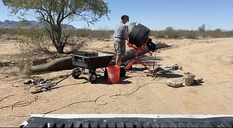 Desert Water Wins: Stucco Check Dams & Dome Prep!
