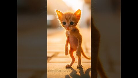 Meow meow sad song, poor skinny cat story 💪🐱 Cat Who Transformed at the Gym