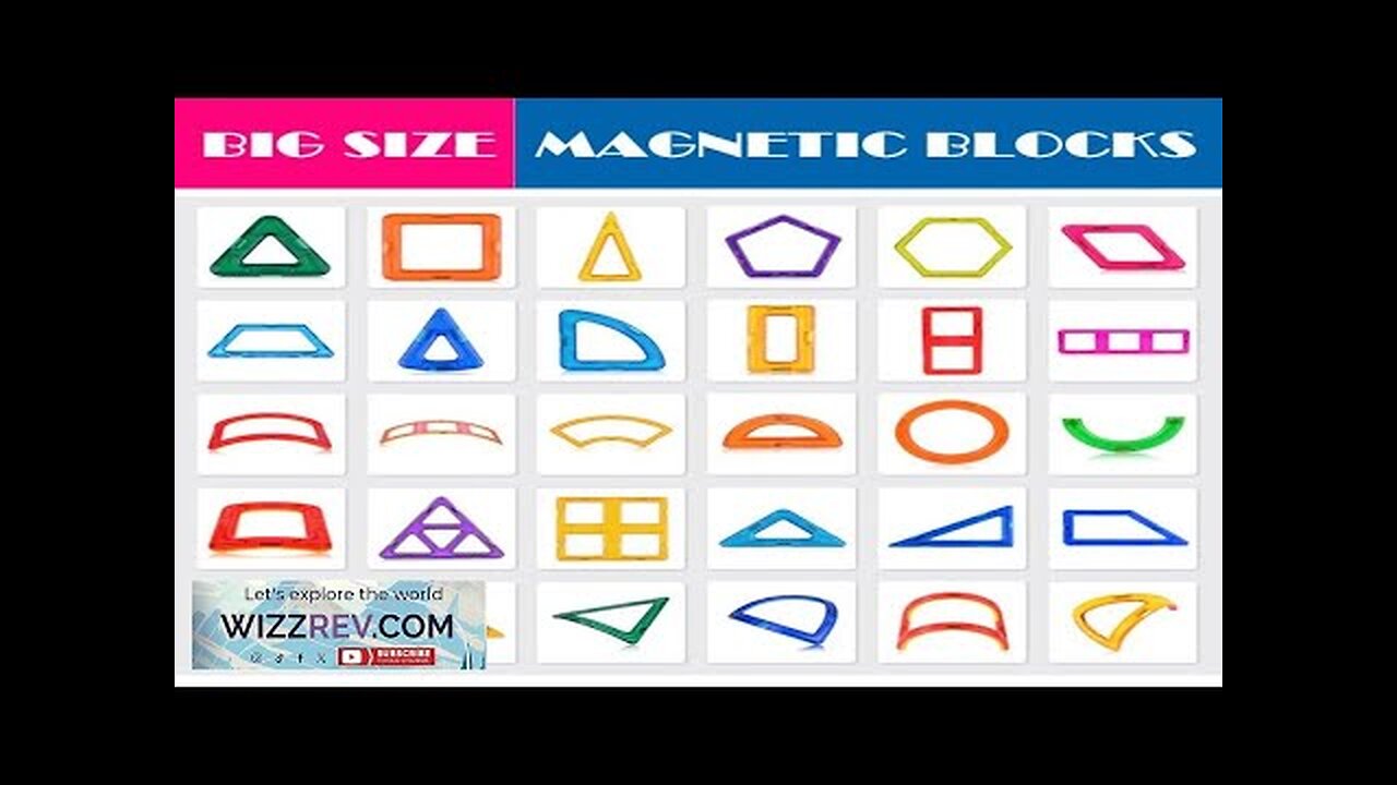 1PC Big Size Magnetic Blocks DIY Magnetic Construction Toys Magnetic Designer Model Review