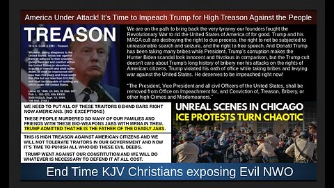 America Under Attack! It's Time to Impeach Trump for High Treason Against the People
