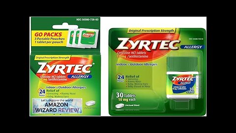 Zyrtec 24 Hour Allergy Relief Tablets Antihistamine Allery Medicine with 10 mg Review