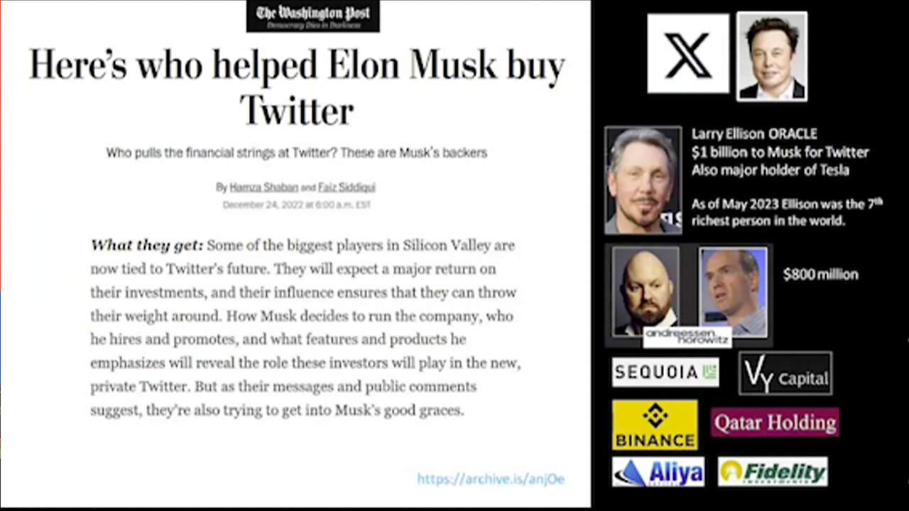 Elon Musk | Who Helped Elon Musk to Buy Twitter? Why Did Elon Musk Buy Twitter? Who Is Funding the New "Alternative" Media? + "Buying Twitter Is An Accelerant to Creating X, the Everything App." - Elon Musk (10/4/2022)