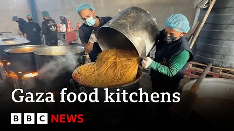 Gaza food kitchens still missing essential products despite ceasefire | BBC News