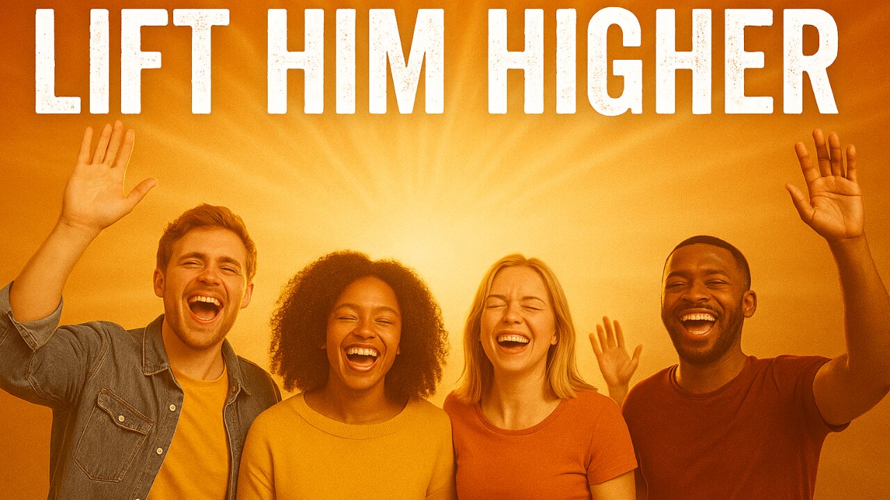 “Lift Him Higher (Official Lyric Video) | Upbeat Christian Praise Song of Joy and Freedom