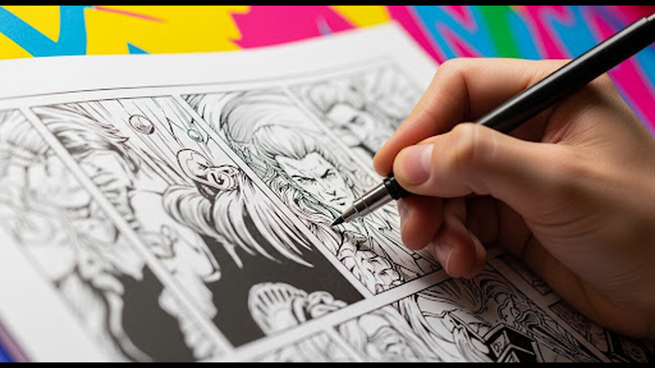 LIVE COMIC BOOK DRAWING 55 (THE POWER LEVEL PARADOX)