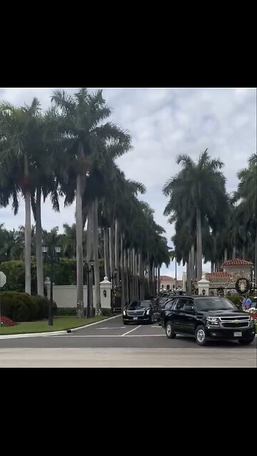 TRUMP❤️🇺🇸🥇🪽MOTORCADE DEPARTS MAR-A-LAGO🤍🇺🇸🏅🪽🛞🛻🚙 🏰EN ROUTE TO WASHINGTON D.C💙🇺🇸🏅🪽🏛️🚑🚓⭐️