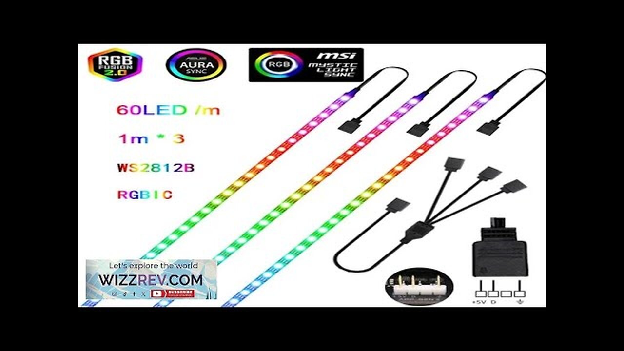 Addressable Rainbow PC Digital WS2812b LED Strip Light for 5V 3pin ARGB Review