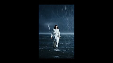 Yeshua walking on water