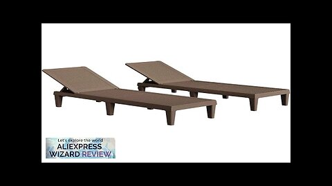 Outdoor Chaise Lounge Chairs Set of 2 with 5-Position Adjustable Backrest Waterproof Review