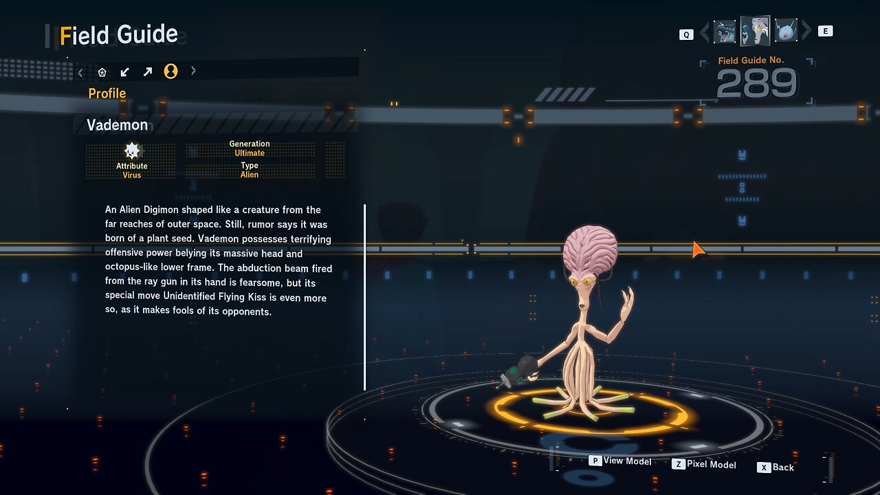 vademon all digivolution/de-digivolution/profile Digimon Story Time Stranger