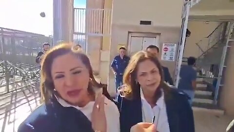 Wild footage as Congresswoman struck by an explosive device on the head.